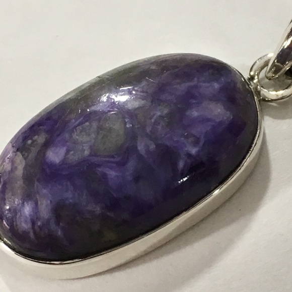 Charoite Pendant set in 925 Silver - Picture 6 of 8